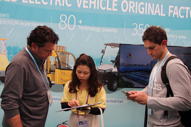 Il 137 ° carrello di golf elettrico di importazione e esportazione in Cina e esportazione